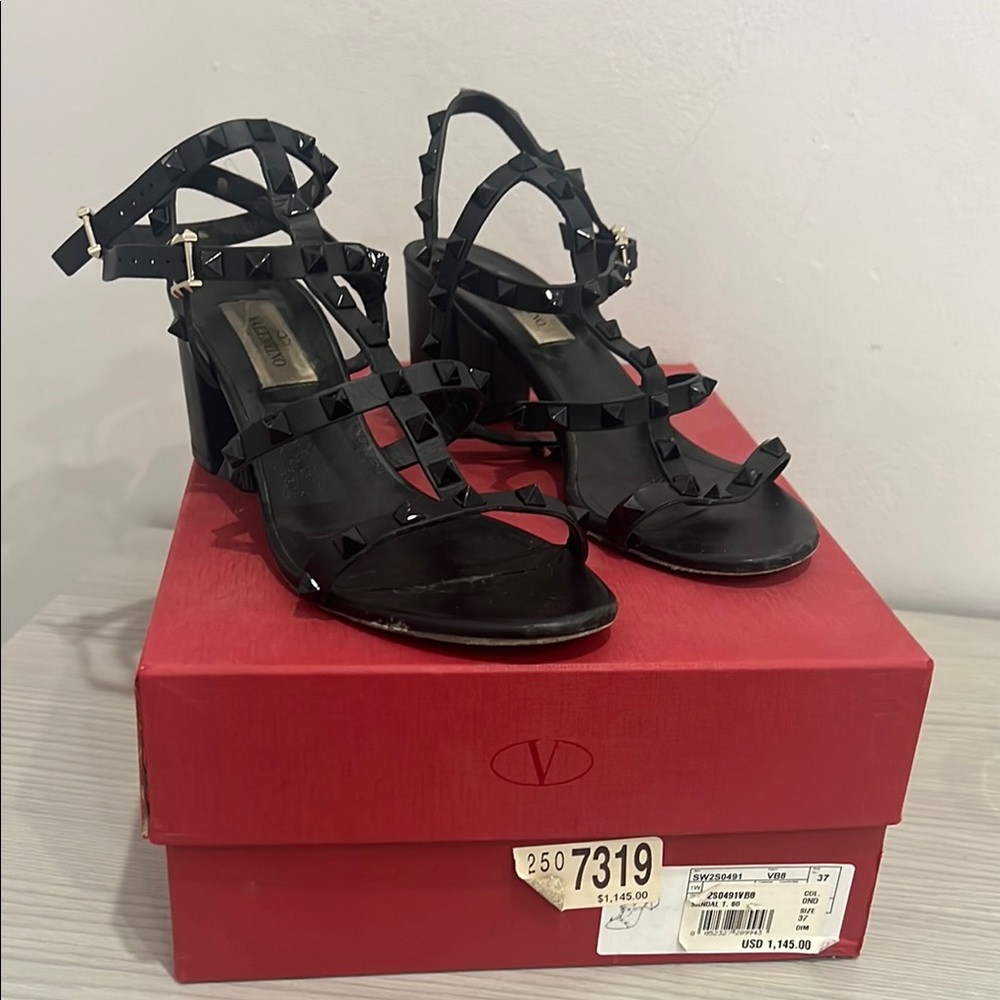 Valentino Black Studded Women's Sandals